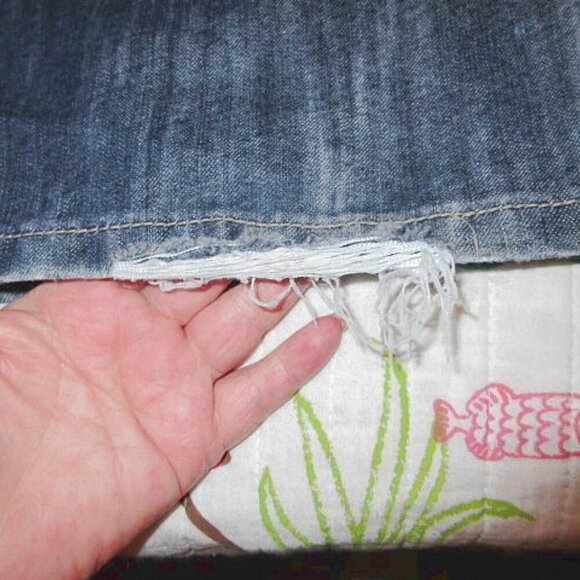 Y2K Brooklyn Express Baggy Jeans Size 38x32 Embroidered Eagle Biker Rock Grunge - Picture 11 of 12